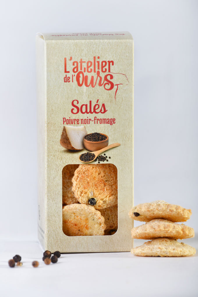 Salés Poivre noir-fromage biscuiterie artisanale Pau